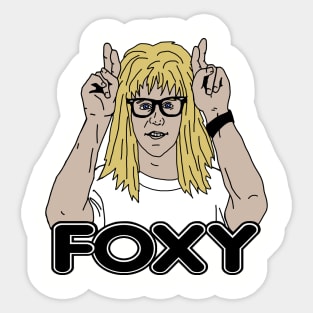 Garth Wayne's World Foxy Sticker